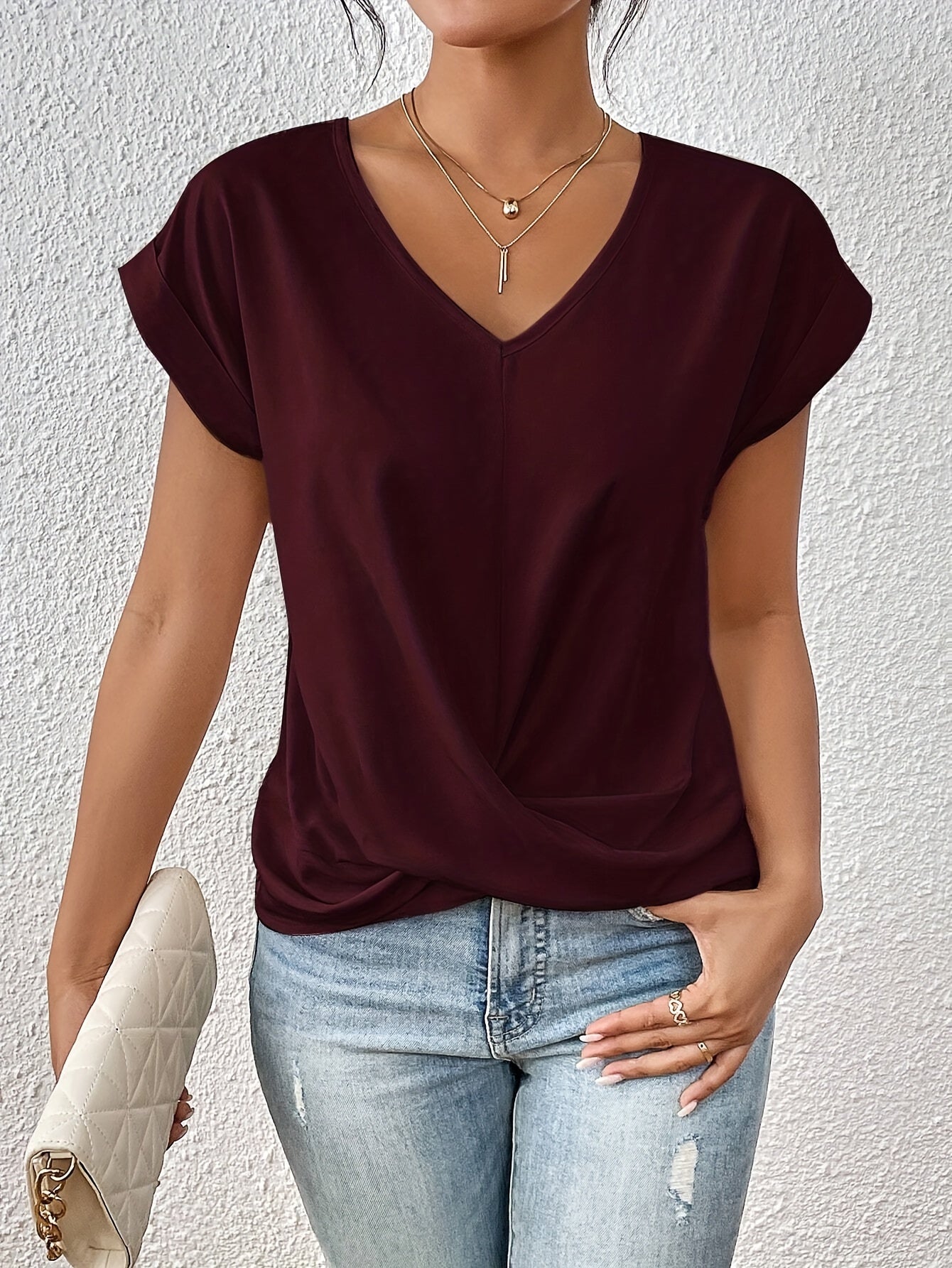 Cleo™ | Casual T-shirt with sweetheart neckline (Buy 1 Get 1 Free)