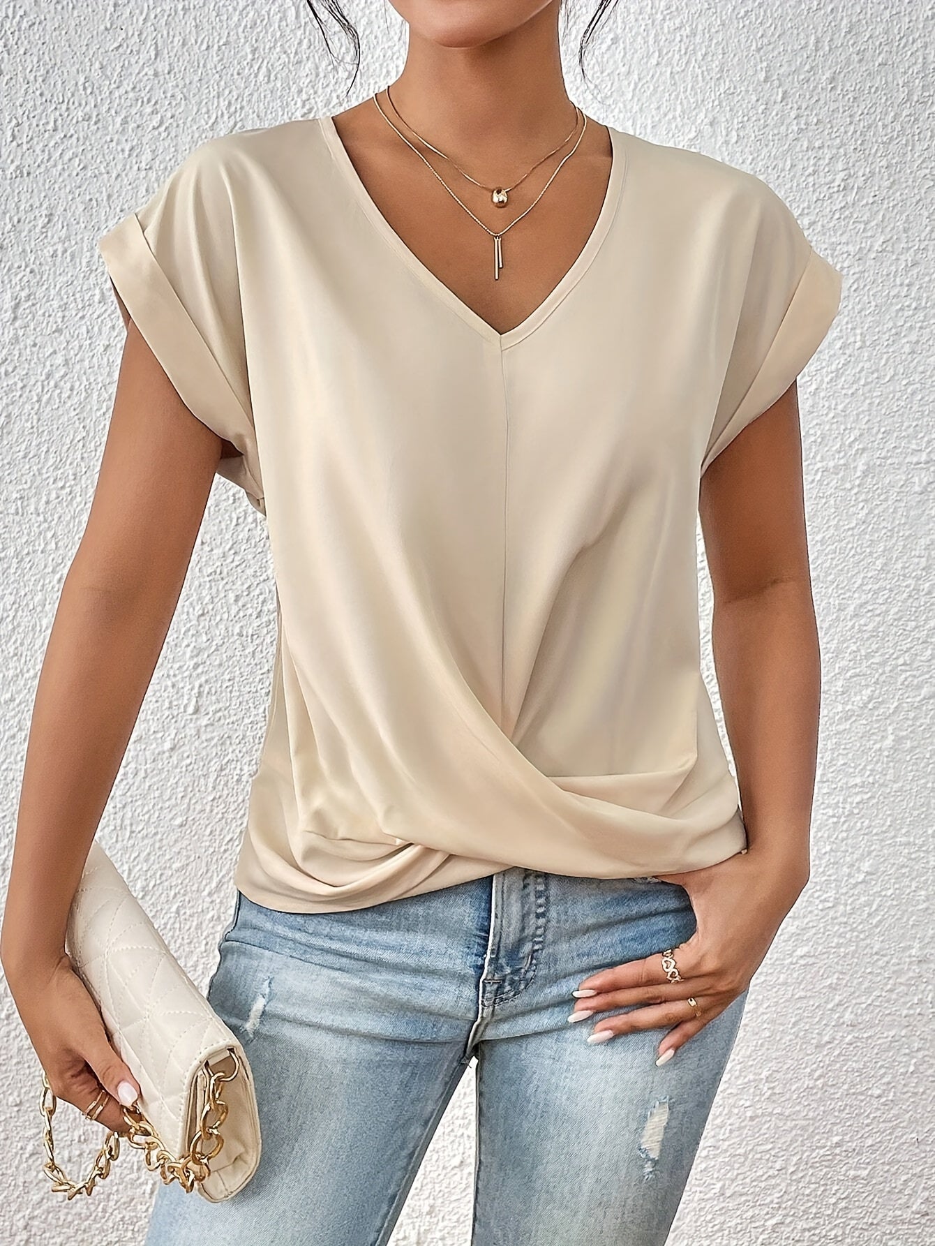 Cleo™ | Casual T-shirt with sweetheart neckline (Buy 1 Get 1 Free)
