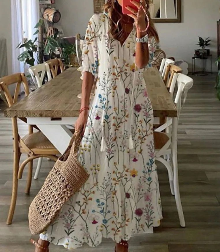 Jovana – Flowing Boho Maxi Dress