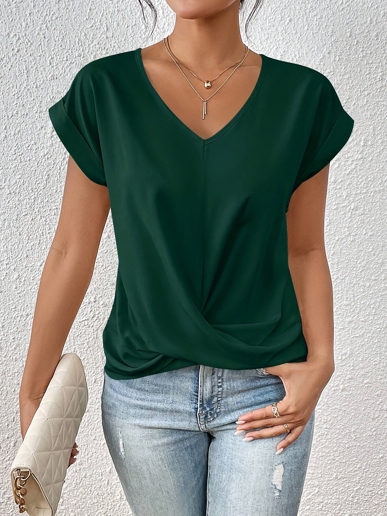 Cleo™ | Casual T-shirt with sweetheart neckline (Buy 1 Get 1 Free)