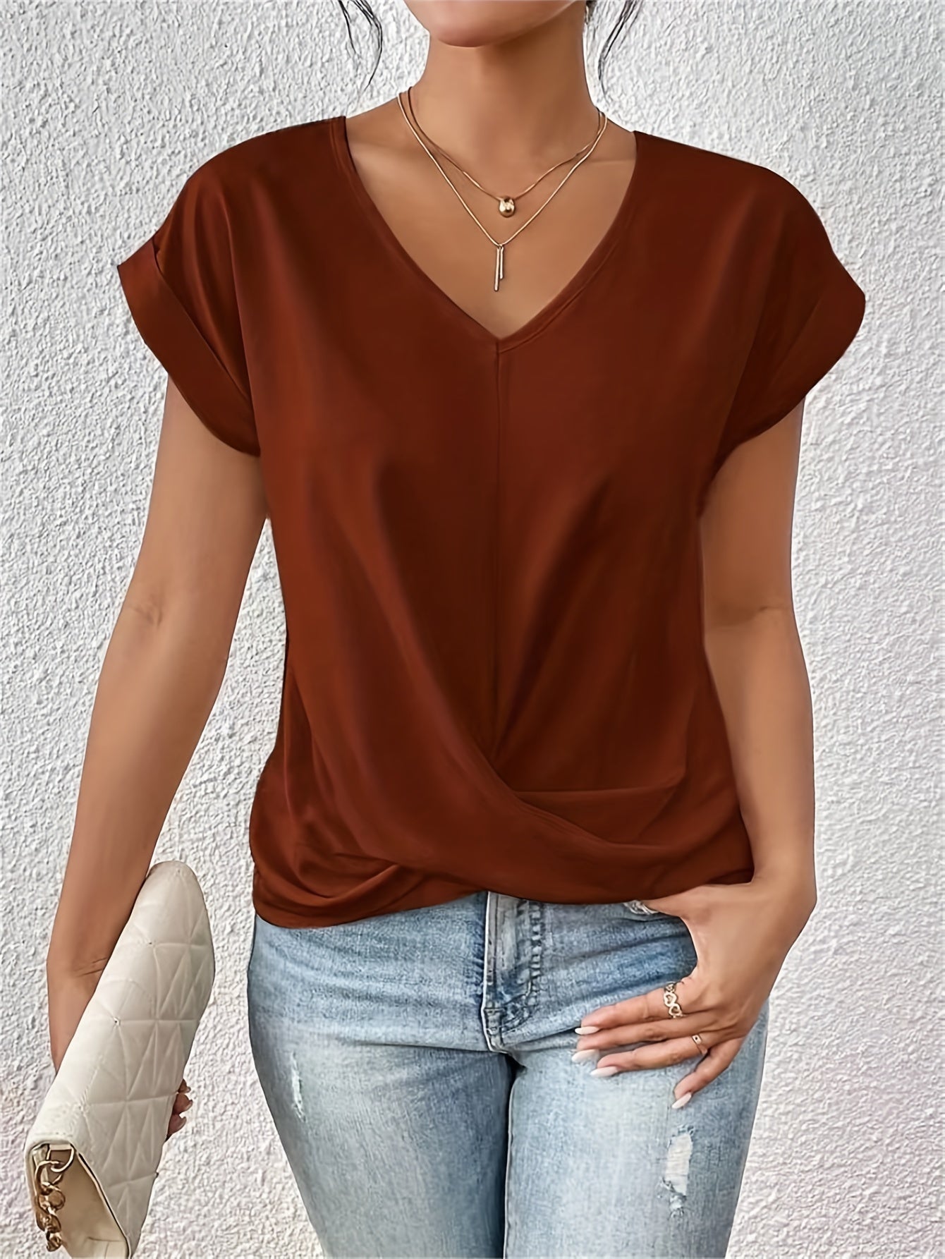 Cleo™ | Casual T-shirt with sweetheart neckline (Buy 1 Get 1 Free)